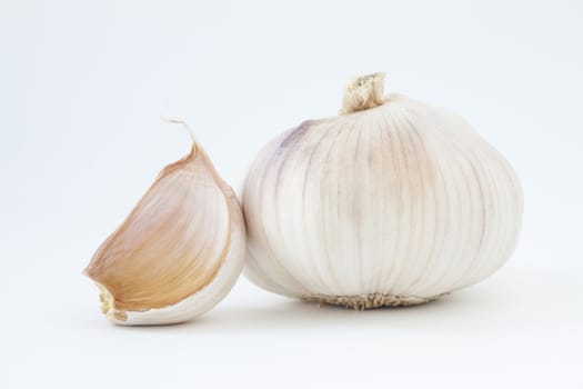 Garlic isolated on white background