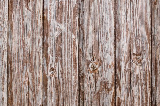 Wooden background with weathered wood and rusty nails.