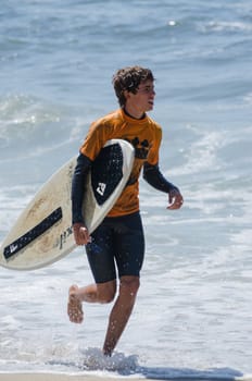 ESPINHO, PORTUGAL - JULY 08: Participant in the Exile Skim Norte Open 2012 on july 08, 2012 in Espinho, Portugal.