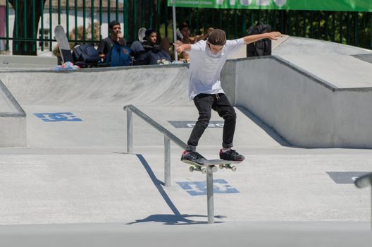 VISEU, PORTUGAL - JULY 22: Gustavo Ribeiro at DC Skate challenge by MEO on july 22, 2012 in Viseu, Portugal.