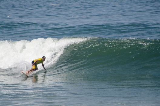 OVAR, PORTUGAL - AUGUST 19: Luis Bento at 1st stage of National Longboard Championship  on august 19, 2012 in Ovar, Portugal.