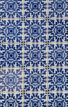 Detail of Portuguese glazed tiles.