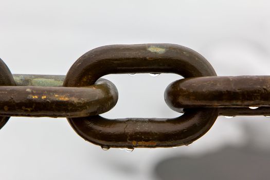 Iron Chain Links Up Close