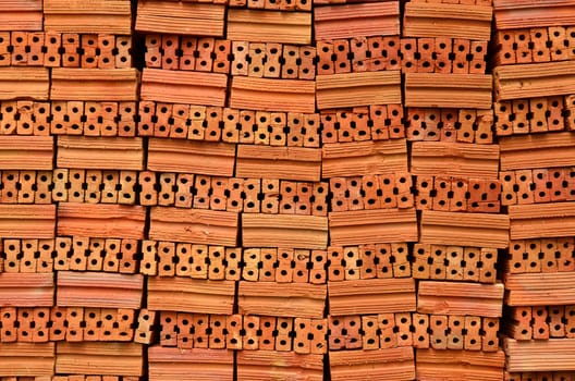 Red clay bricks