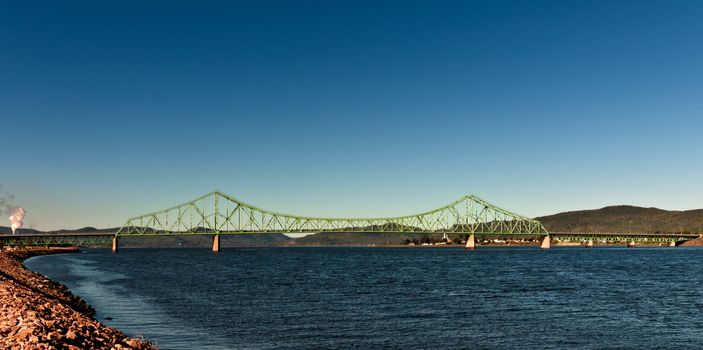 Bridge “Pont Van Horne” between Quebec and New Brunswick, in Canada
