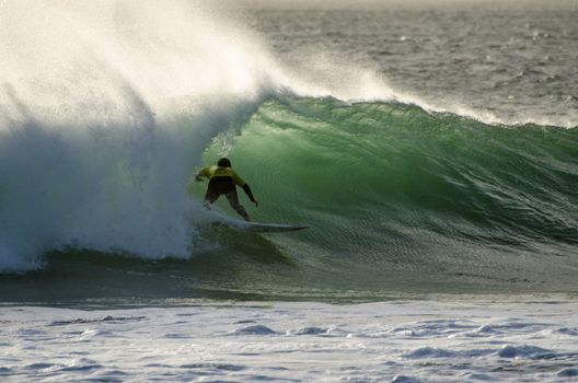 PENICHE, PORTUGAL - OCTOBER 14 : Travis Logie (ZAF) during the Rip Curl men's Pro Portugal, October 14, 2012 in Peniche, Portugal