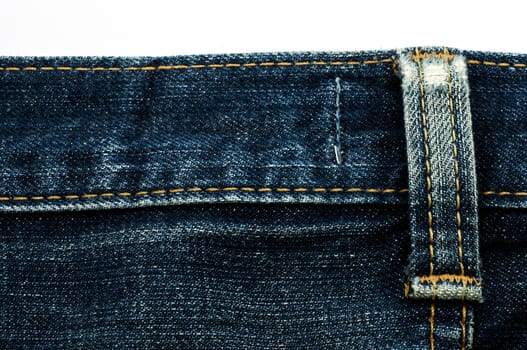 Blue Jeans Material Closeup - Blue Denim Background.