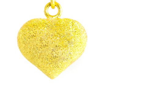 heart shape locket decorated on white background