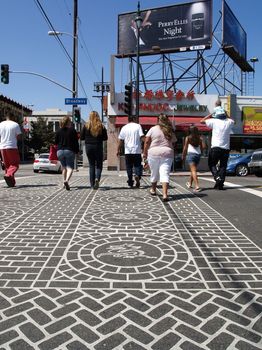 People at a zebra crossing at China town, San Francisco