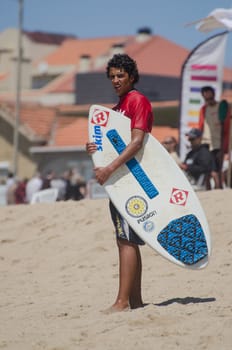 ESPINHO, PORTUGAL - JULY 08: Diogo Abrantes in the Exile Skim Norte Open 2012 on july 08, 2012 in Espinho, Portugal.
