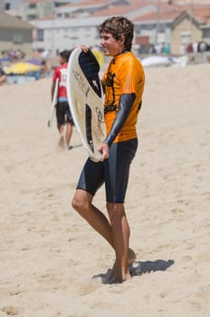 ESPINHO, PORTUGAL - JULY 08: Participant in the Exile Skim Norte Open 2012 on july 08, 2012 in Espinho, Portugal.