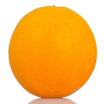 Fresh ripe orange isolated on white background