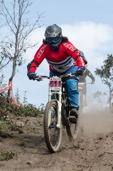 PENELA, PORTUGAL - SEPTEMBER 9: Leonor Bandeira during the 6th Stage of the Taca de Portugal Downhill Vodafone on september 9, 2012 in Penela, Portugal.