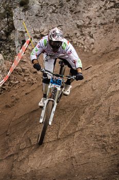 PENELA, PORTUGAL - SEPTEMBER 9: Felicio Braz during the 6th Stage of the Taca de Portugal Downhill Vodafone on september 9, 2012 in Penela, Portugal.