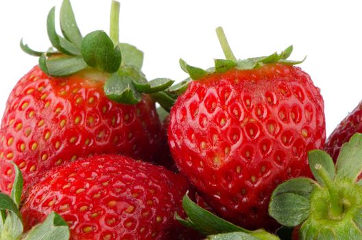 Fresh ripe strawberry - Food Frame Background.