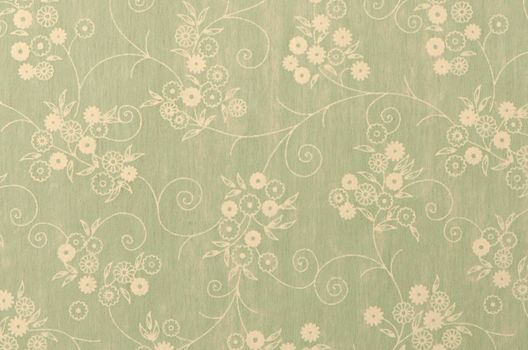 Vintage book cover with green flowers design.