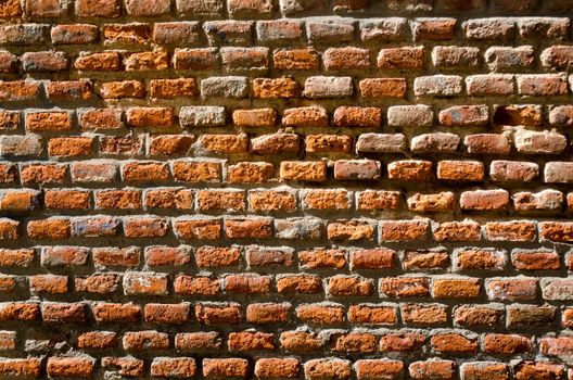 Red brick wall texture.
