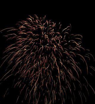 beautiful fireworks against the dark sky, fireworks