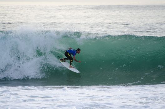 PENICHE, PORTUGAL - OCTOBER 13 : Heitor Alves (BRA) during the Rip Curl men's Pro Portugal, October 13, 2012 in Peniche, Portugal
