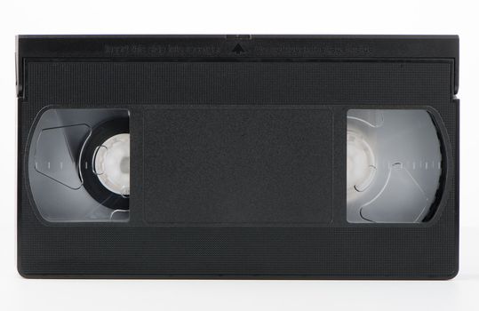 Old VHS Video tape isolated on white background.