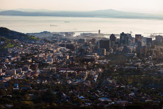 Cape Town seen from a high angle view