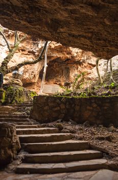 Inside the Cradle of Humankind archaelogical cave