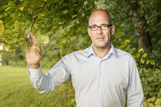 An image of a man in the nature