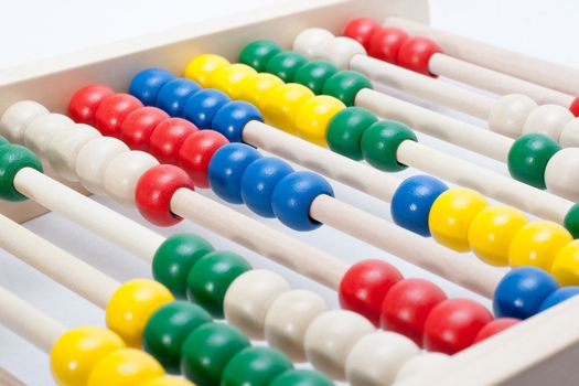 Education concept - Abacus with many colorful beads