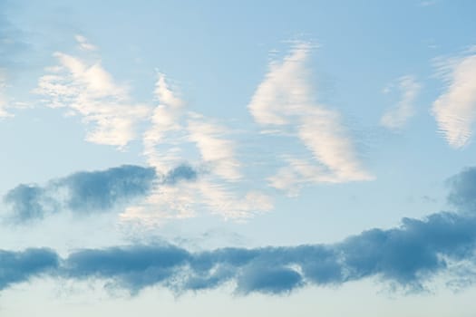 summer blue sky with many white clouds.