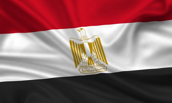 waving flag of egypt