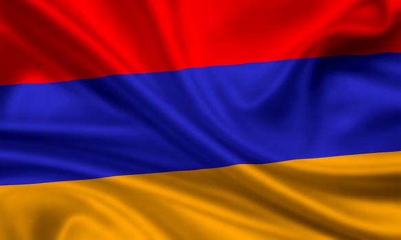 waving flag of armenia
