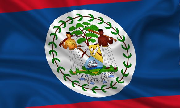 waving flag of belize