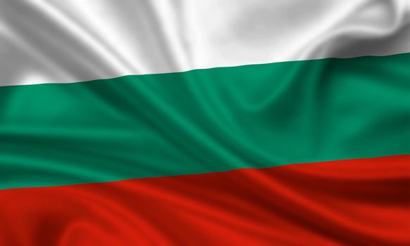 waving flag of bulgaria