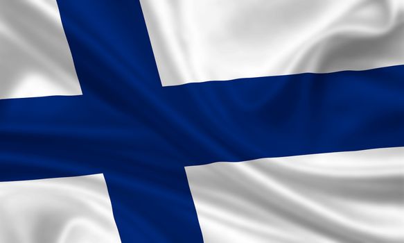 waving flag of finland