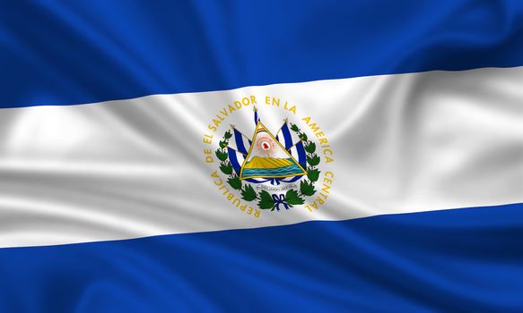 waving flag of el salvador