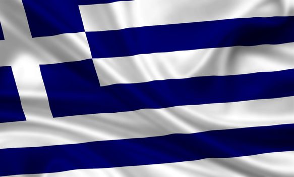 waving flag of greece