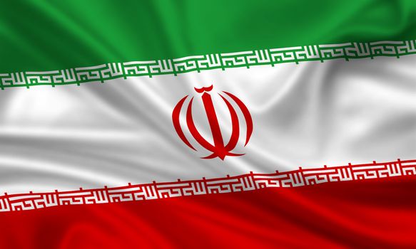 waving flag of iran