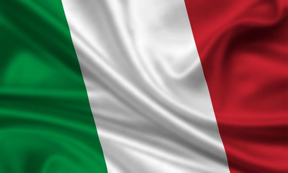 waving flag of italy