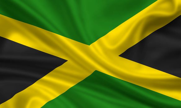 waving flag of jamaica
