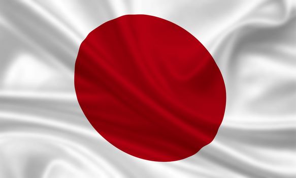 waving flag of japan