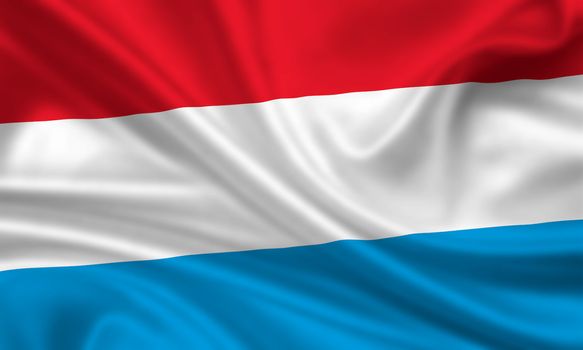 waving flag of luxembourg