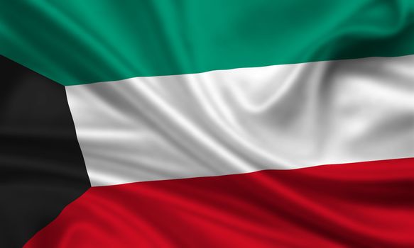 waving flag of kuwait