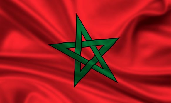waving flag of morocco