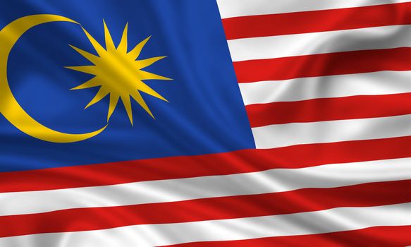 waving flag of malaysia
