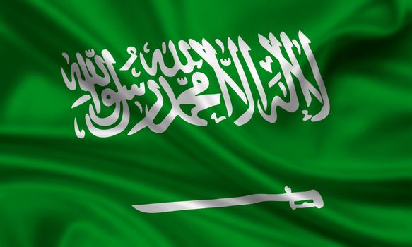 waving flag of saudi arabia