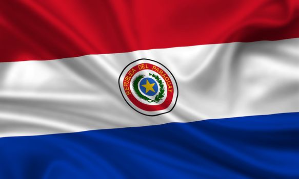 waving flag of paraguay