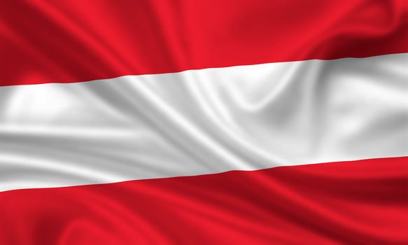 waving flag of austria