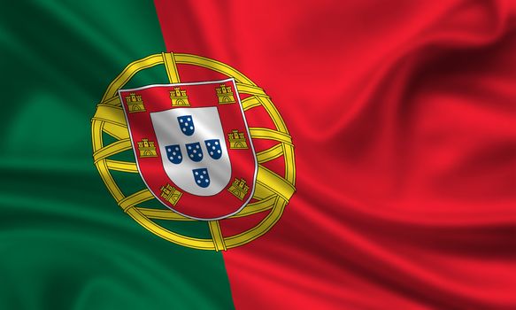 waving flag of portugal