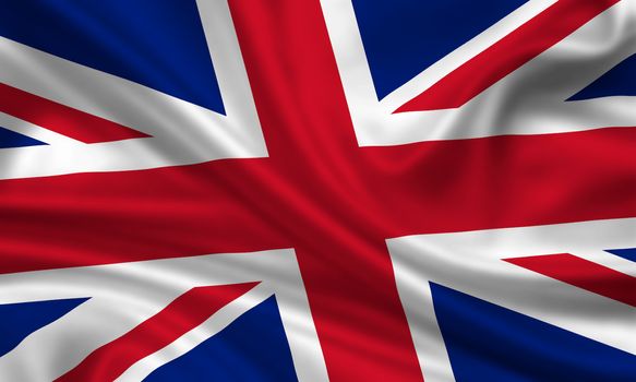 waving flag of the united kingdom