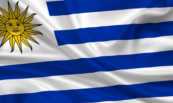 waving flag of uruguay
